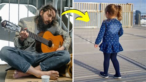 Homeless Man Plays Guitar And Little Girl Stops To Listen What Happens