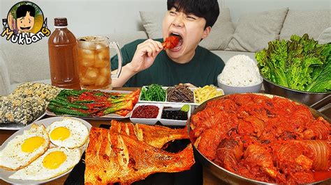 Asmr Mukbang 집밥 직접 만든 김치찌개 계란후라이 생선구이 먹방 Kimchi Jjigae Korean Home