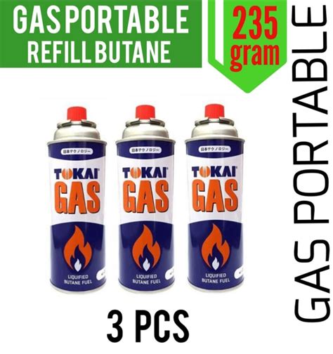 Gas Portable Refill Butane Tokai 3 Pcs Lazada Indonesia