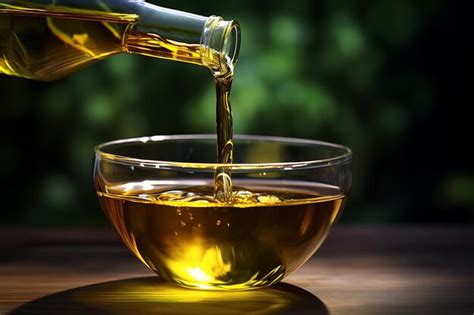 Premium Photo Photo Of Olive Oil Pouring Into A Glass Bottle Olive