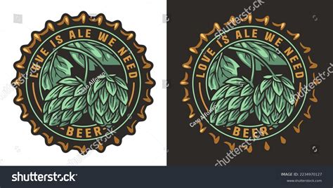 Hop Beer Logo Brew Emblem Hops Stock Vector Royalty Free 2234970127