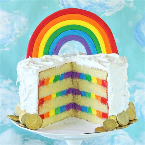 Rainbow Cake with Rainbow Frosting - SugarHero