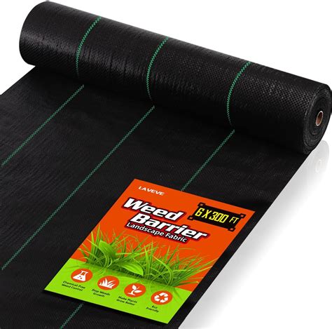 Laveve 6ft X 300ft Heavy Duty Weed Barrier Fabric 3 2oz Premium Heavy Duty