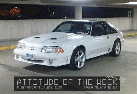 Oxford White 1989 Ford Mustang Gt Fastback Photo