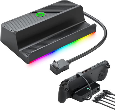 Steam Deck Dock With Rgb Led Light Docking Station For Steam Deck