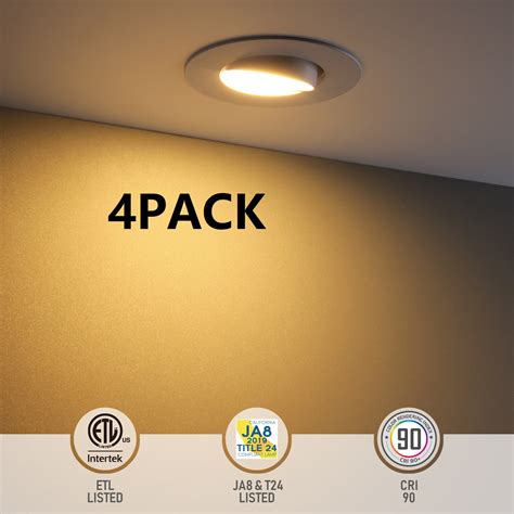 Torchstar Pack Cct Gimbal Led Recessed Light Dimmable K