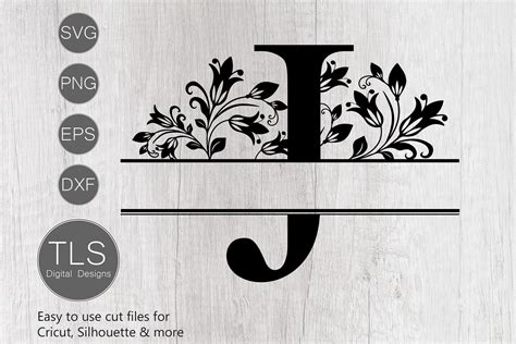 Letter J Split Monogram SVG Split Monogram SVG Letter J - Etsy