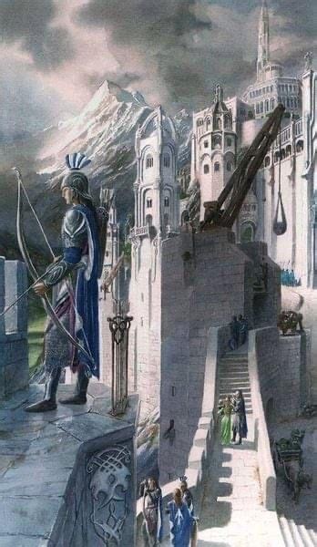 Pin By Ohiorockfan On Tolkien Fantasy City Fantasy Castle Lotr Art