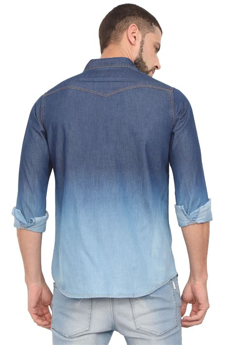 Ombre Dyed Denim Shirt At Rs 450 Piece Gents Denim Shirt Denim Men