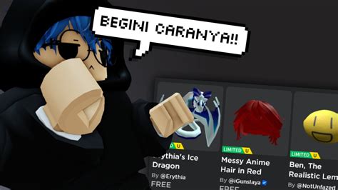 Gini Caranya Cara Mendapatkan Item Gratis Limited Di Roblox Youtube