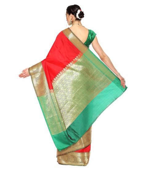 Humairah Red Katan Silk Saree Buy Humairah Red Katan Silk Saree Online At Low Price