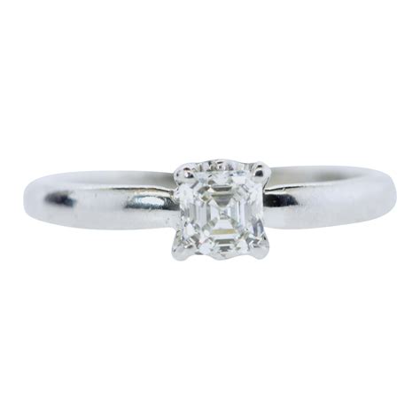 De Beers 2.24 Carat Cushion Cut Diamond Platinum Solitaire Ring at ...