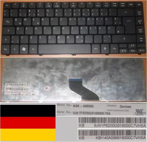 Keyboard Qwertz German Acer Aspire As T Nsk Am G J N P G Kb