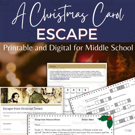 A Christmas Carol Escape Room By Teach Simple