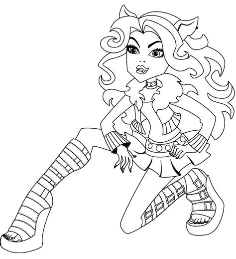 Monster High Clawdeen Coloring Pages At Free Printable Colorings Pages To