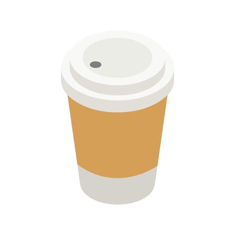 Coffee Cup Isometric On A Background 5509910 Vector Art At Vecteezy