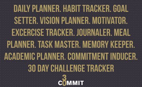 8 Commit30 Planner ideas | planner, goals planner, notebook design