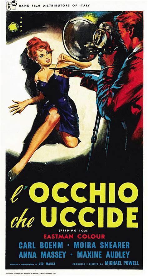 Italian Poster For Michael Powells Classic British Film Peeping Tom