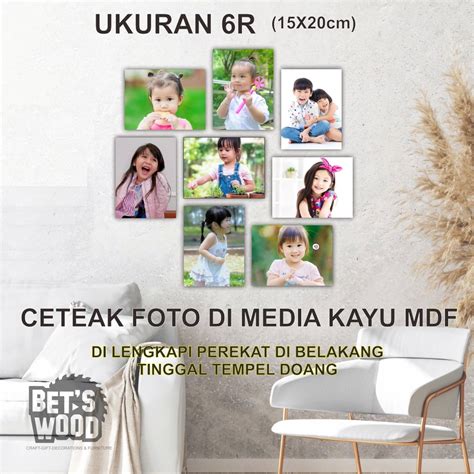 Jual Cetak Foto Media Papan Kayu Mdf Ukuran R X Shopee Indonesia