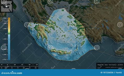 Composición De Placas Tectónicas Del Mar De Egeo Físico Stock de