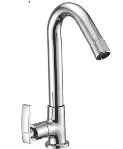 Silver 10 Inch Plain Polished Stainless Steel Swan Neck Water Taps At