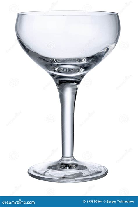 Empty New Champagne Glass Isolated On White Stock Photo Image Of