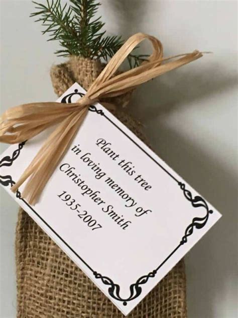 Remembrance Tree Seedlings In Burlap Personalized Sympathy Tree T