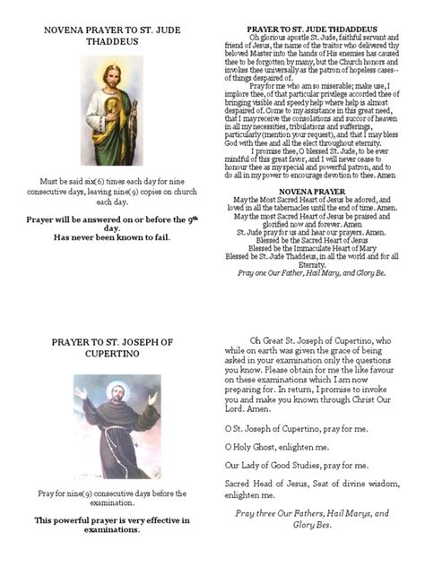 Printable St Jude Novena Prayer 9 Days, Jude hear all the prayers ...