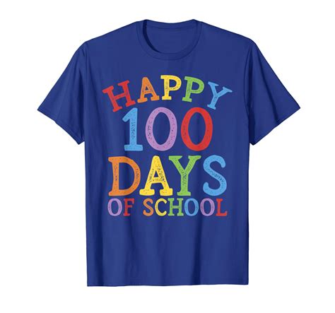 Happy 100 Days Of School Shirt 100th Day Rainbow Color T T Shirt