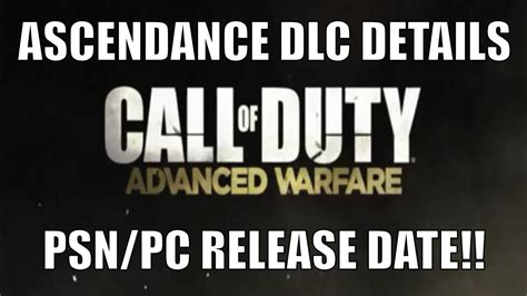 Cod Advanced Warfare Ascendance Dlc Details And Ps4ps3pc Release Date