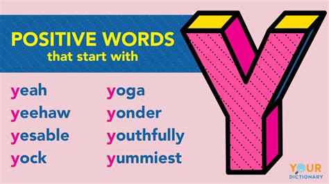 Positive Words That Start With The Letter Y