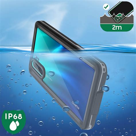 Coque Huawei P30 Pro Bi matière Waterproof 2m Film Écran Redpepper noir