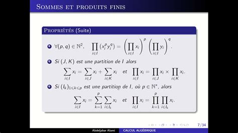 Calcul algébrique Notations et propriétés YouTube