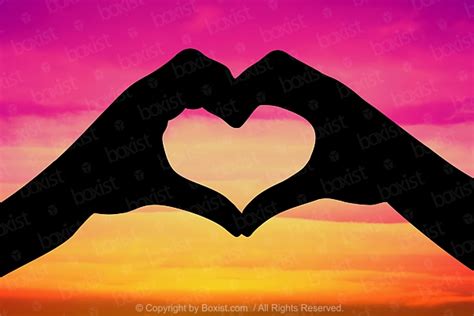 Love Heart By Two Hands At Sunset - Boxist.com Photography / Sam ...