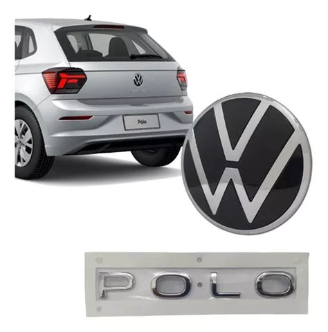 Kit Emblema Traseiro Escrita Original Vw Novo Polo Frete Gr Tis