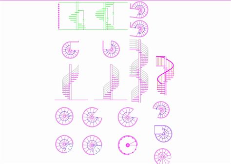 Spiral Stairs D In Autocad And Dwg File Cad Free Off