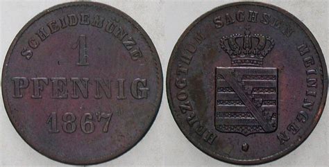 Sachsen Meiningen Pfennig Georg Ii Sehr Sch N Ma Shops