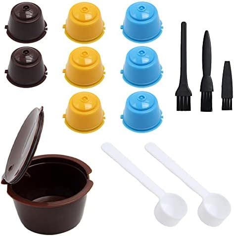 Pilikoll 9 Pcs Coffee Reusable Refillable Pods For Dolce Gusto Reusable