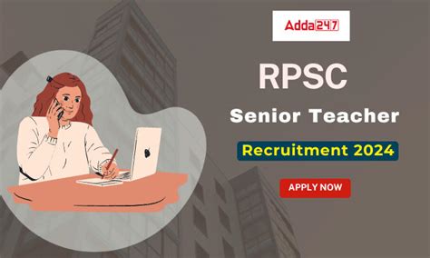 Rpsc Senior Teacher Recruitment Notification Out For Posts