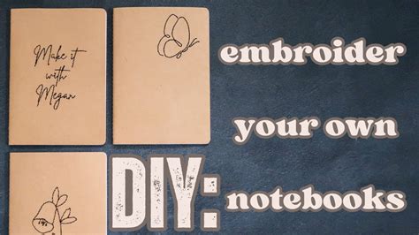 How To Embroider Your Own Notebooks Easy Beginner Project YouTube