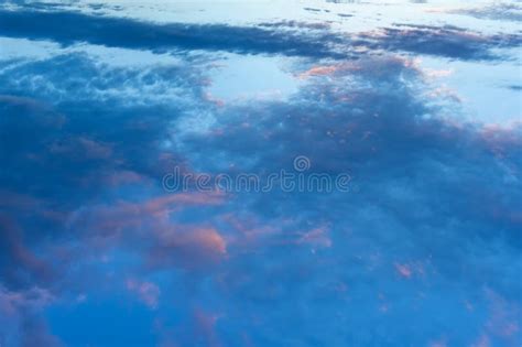 Sky with Blue Pink Clouds at Sunset Stock Image - Image of fluffy, cloud: 216673365