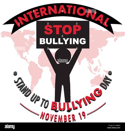 International Stand Up To Bullying Day Poster Design Illustration Stock