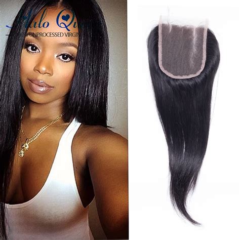 4x4 Brazillian Straight Lace Closures Virgin Brazilian Hair Closure 9a