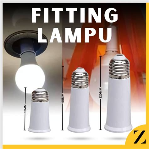 Jual Fitting Sambungan Extension Lampu Bohlam E27 Sambung Pemanjang