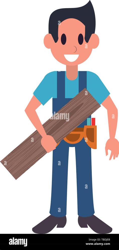 Carpenter Professional Character Cartoon Stock Vector Image And Art Alamy