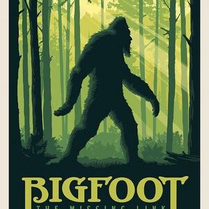 Bigfoot Cotton Fabric Panel Legends Of The U S National Parks Bigfoot