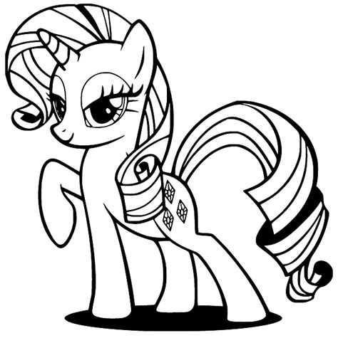 My Little Pony Rarity Coloring Page - Free Printable Coloring Pages