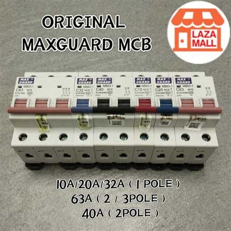 SIRIM ORIGINAL MAXGUARD MCB 10A 20A 32A 63A SINGLE 3 PHASE Miniature