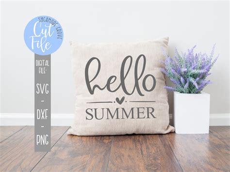 Hello Summer Svg Farmhouse Summer Svg Door Hanger Welcome Etsy