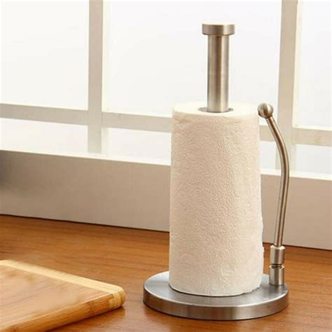 Kitchen Free Standing Roll Paper Holder Toilet Tissue Storage Dispenser Stand